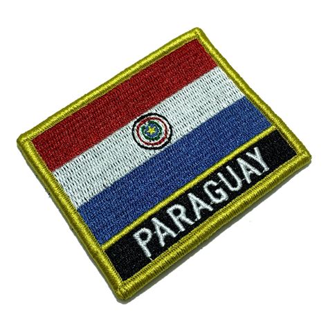 BP0047NV01 Bandeira Paraguai Patch Bordado Fecho Contato BR44