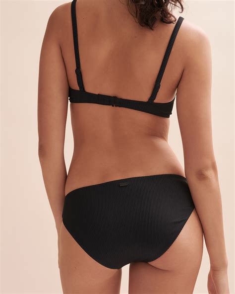 ROXY RIB ROXY LOVE Hipster Bikini Bottom Black Bikini Village
