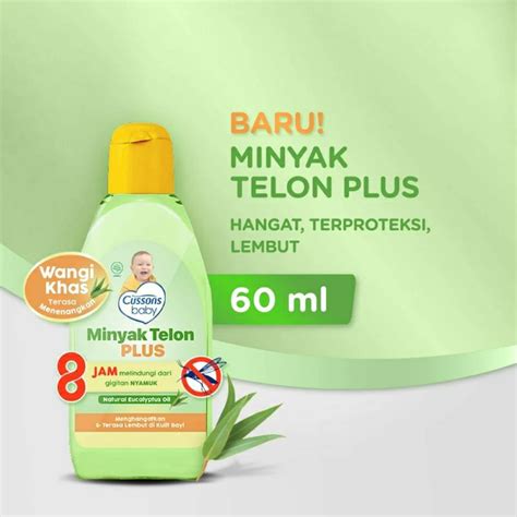 Jual Cussons Baby Telon Oil Plus 60ml 30ml Untuk Bayi Natural Pure