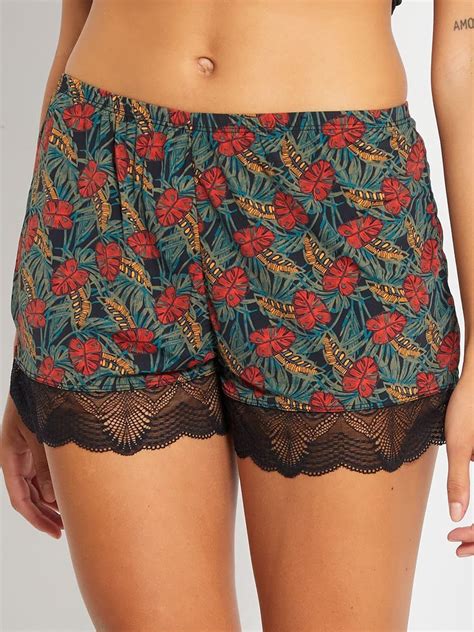 Short Envie De Lingerie Vert Noir Kiabi 10 00