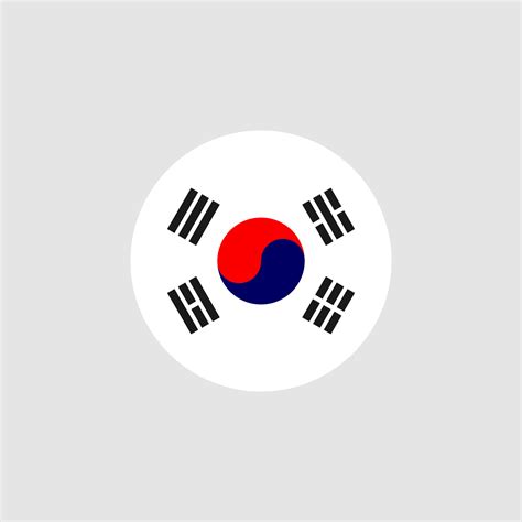 National korea flag, official colors and proportion correctly. National ...