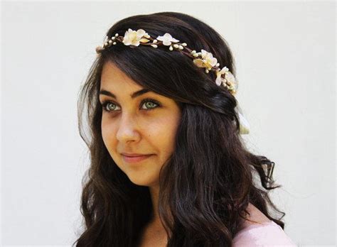 Ivory Wedding Floral Crown Bridal Flower Girl Ivory Flower Crowns