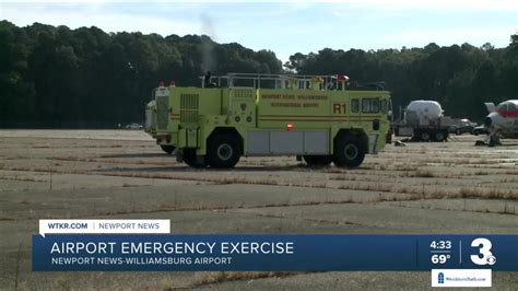 Newport News Williamsburg Airport Holds Simulated Plane Crash Training