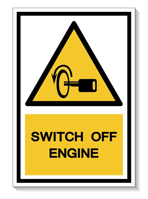 Switch Off Engine Symbol Sign Isolate On White Backgroundvector