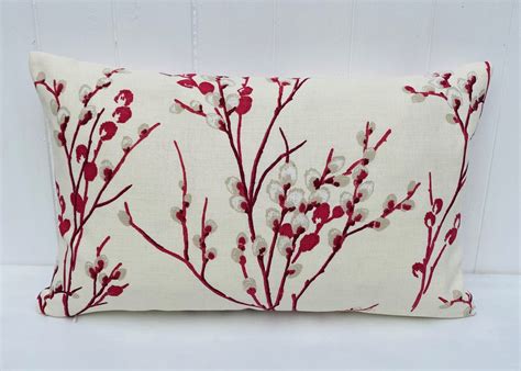 Laura Ashley Cranberry Pussy Willow Cushion Same Fabric On Both Sides Handmade With A Zip