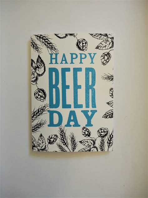 Happy Beer Day Card The Smallprint Company