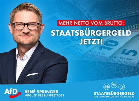 Staatsb Rgergeld Mehr Netto Vom Brutto Afd Bitburg Pr M