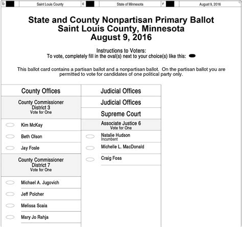 Duluth 2016 Primary Election Sample Ballot Perfect Duluth Day