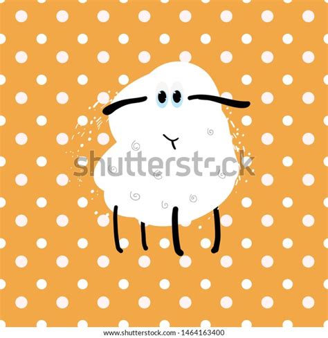 Decorative Print Cartoon Sheep Background Seamless Stock Vector ...