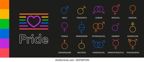 Lgbtq Community Symbols Isolated Flat Vector Stock Vector (Royalty Free ...