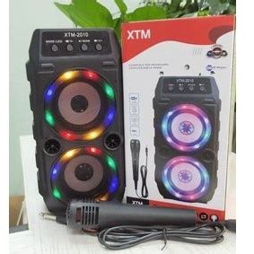 Jual Speaker Bluetooth Karaoke Xtm Led Bonus Mic Kabel Karaoke