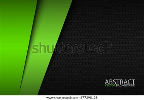 Black Green Modern Material Design Hexagonal Stock Vector Royalty Free