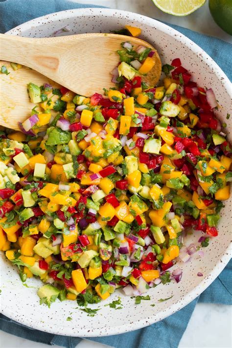 The Best Mango Salsa It Includes Sweet Juicy Mangoes Crisp Red Bell