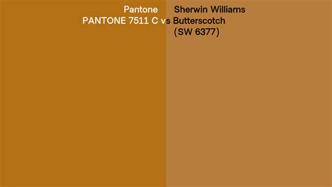 Pantone C Vs Sherwin Williams Butterscotch Sw Side By Side