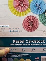 Printworks Pastel Cardstock 67 Lb 4 Assorted Pastel Colors FSC