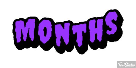 Months Word Animated  Logo Designs