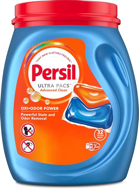 Persil Ultra Pacs Advanced Clean Oxi Odor Power Laundry Detergent 32 Count Amazon Ca Health