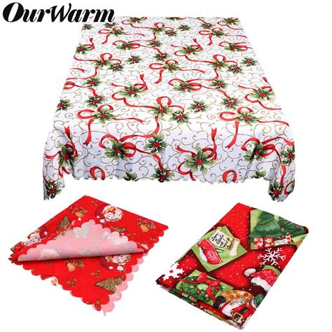 Ourwarm Mantel Rectangular De Pl Stico Para Navidad Y A O Nuevo