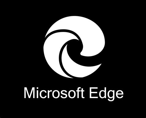 microsoft borde navegador marca logo símbolo con nombre blanco diseño