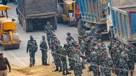 In Photos Heavy Security Deployed At Delhi Punjab Haryana Borders In