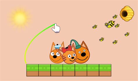 Спаси три кота от пчел (от RubriKaGame) - играть онлайн бесплатно на ...