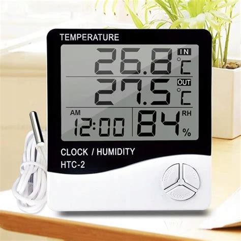 CYFROWY TERMOMETR HIGROMETR DUŻY LCD - GreatMarket
