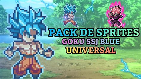 PACK DE SPRITES DE GOKU SSJ BLUE UNIVERSAL DB HÉROES CREADO POR MI