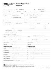 Ontario Rental Application Residential Pdf Rental Application