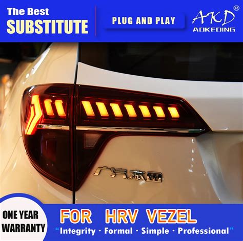 Akd Tail Lamp For Honda Hrv Vezel Led Tail Light 2015 2021 Hr V Rear