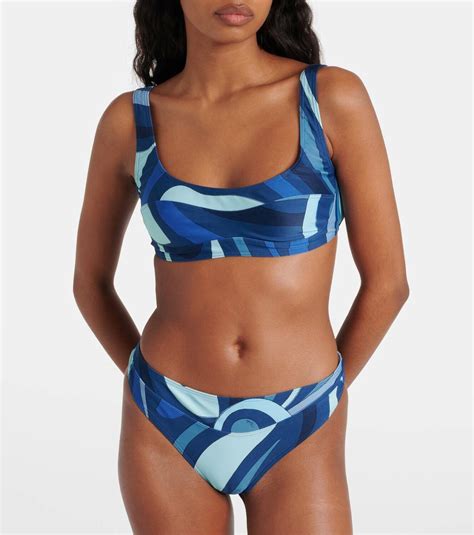 Pucci Printed Bikini Top Emilio Pucci