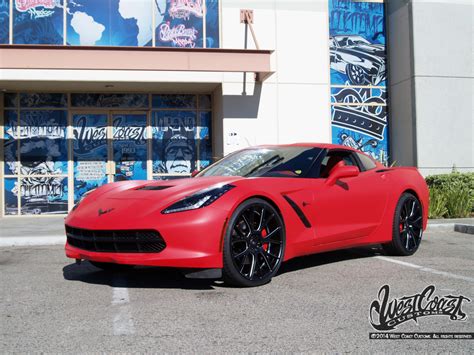 Matte Red Corvette | WRAPFOLIO