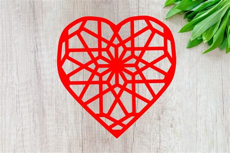 Heart Mandala Svg Geometric Heart Svg Graphic by Tanja Dianova ...