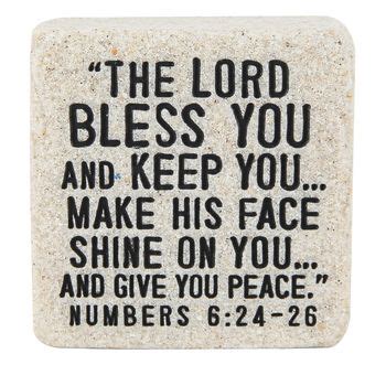 LCP Gifts Numbers 6 24 26 The Lord Bless You Scripture Stone 2 1 4 X