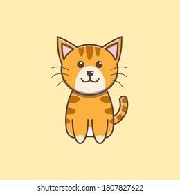 Smile Cat Cartoon Vector Illustration Stock Vector (Royalty Free ...