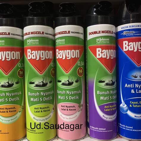 Jual Baygon Aerosol Obat Nyamuk Spray Semprot 600ml Shopee Indonesia