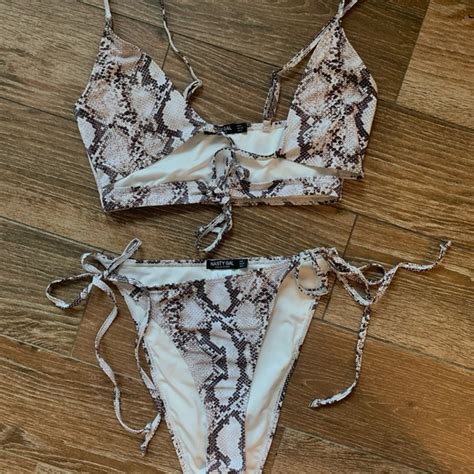 Nasty Gal Swim Snake Print Bikini Poshmark