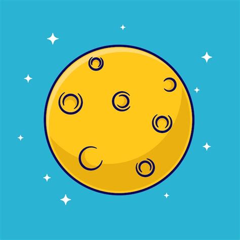 Premium Vector Illustration Cartoon Moon