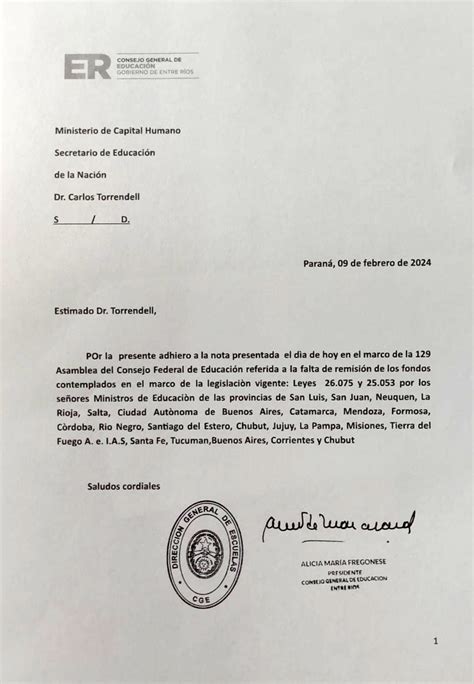 En Foco La Carta Dirigida A Milei Que Pone En Duda El Inicio De Clases