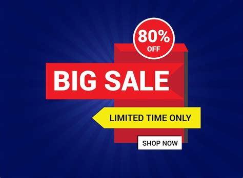 Premium Vector Sale Banner Big Sale Limited Time Only Best Offer