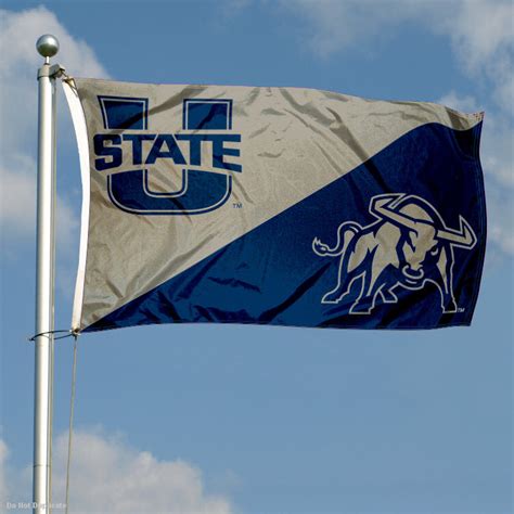 Utah State University Athletic Logos Flag - State Street Products