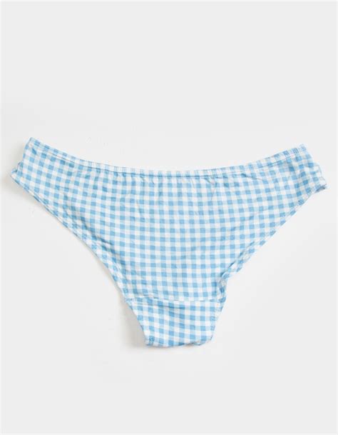 SKY SPARROW Gingham Ruched Cheeky Panties BLUE COMBO Tillys