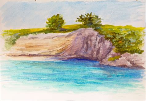 Watercolor Cliffs At Explore Collection Of