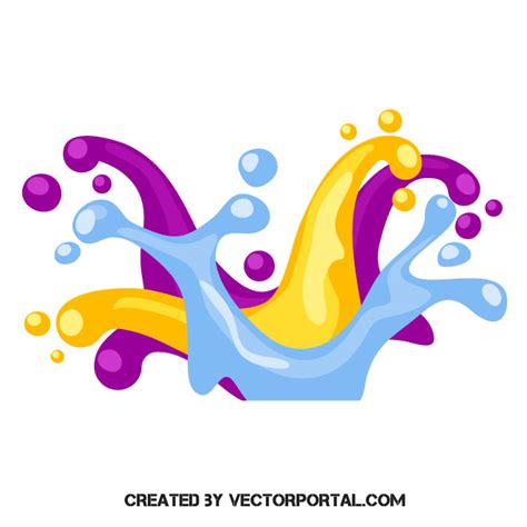 Water splash clip art Royalty Free Stock SVG Vector and Clip Art