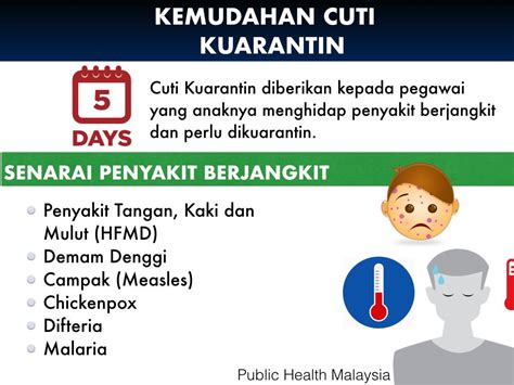 Cikgu Hijau Info Kemudahan Cuti Kuarantin Bagi Denggi And 5 Penyakit