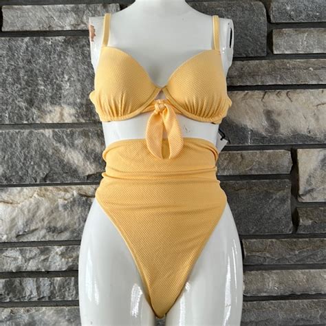 Shade Shore Swim Shade Shore Yellow High Waisted Bikini Poshmark