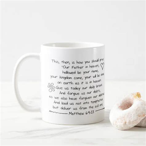 Customize Handwriting Bible Verse The Lords Prayer Coffee Mug Zazzle