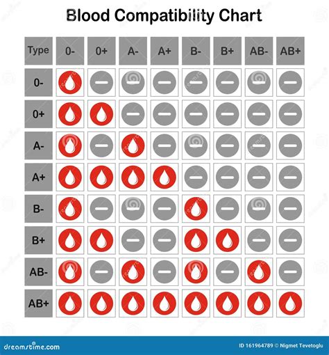 Gráfico De Tipo Sanguíneo Vector De Sangre Del Donante Ilustración