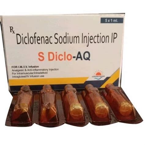 S Diclo Aq Diclofenac Sodium Injection Packaging Size 5 X 1 Ml At Rs