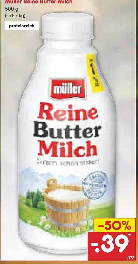 Müller Reine Butter Milch Angebot bei Netto Marken Discount 1Prospekte de