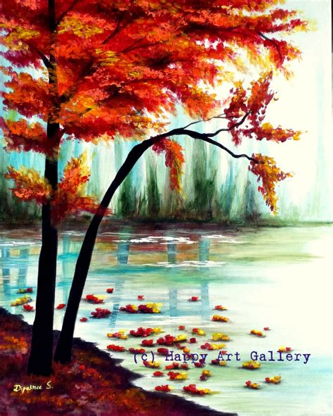 Fall Colors-fall Landscape Fall Art Autumn Landscape Fall Painting Landscape Painting Fall Decor ...